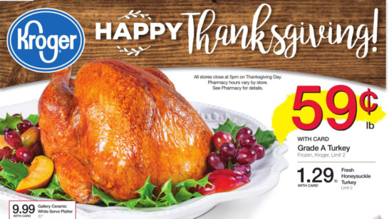 Kroger Thanksgiving Turkey
 Couponing at Kroger Thanksgiving Day Meal Deals Match Ups