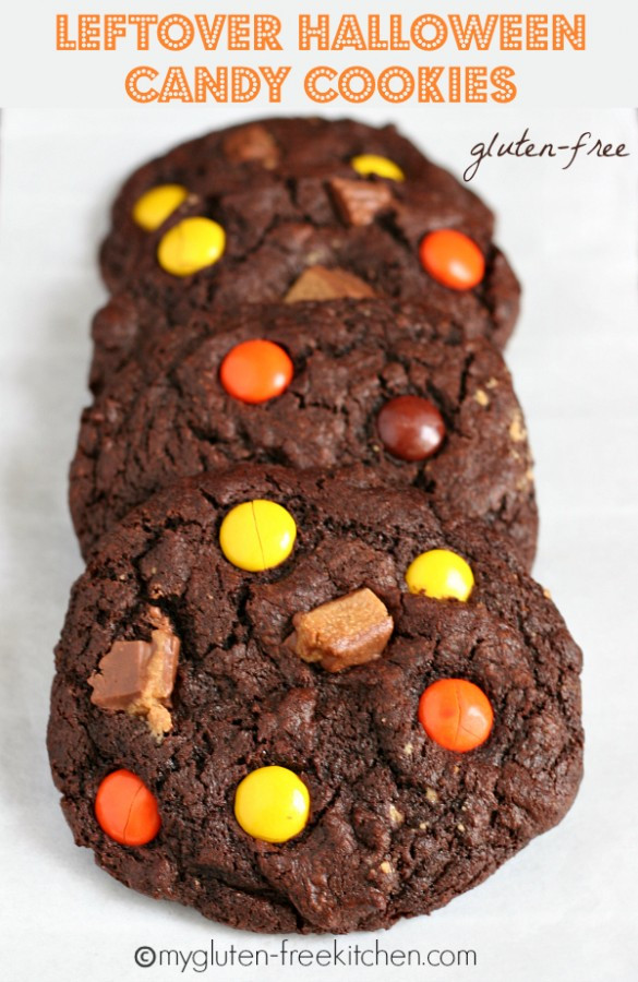 Leftover Halloween Candy Cookies
 Gluten free Halloween Candy Cookies