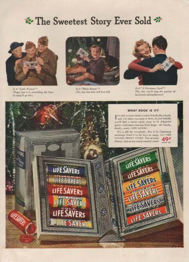 Lifesavers Candy Christmas Books
 Vintage Food Advertisements of the 1940s Page 20