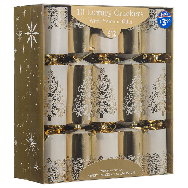 Luxury Christmas Crackers
 B&M Luxury Christmas Crackers 10pk