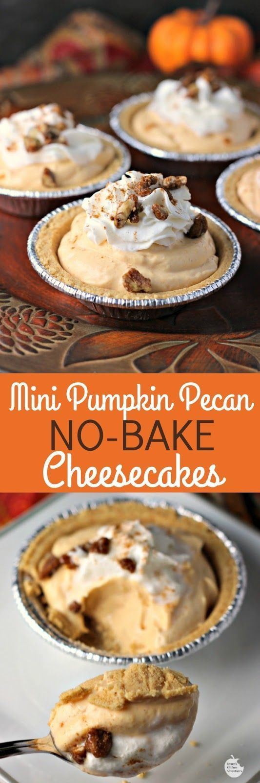 Mini Fall Desserts
 Mini pumpkin pecan no bake cheesecakes recipe