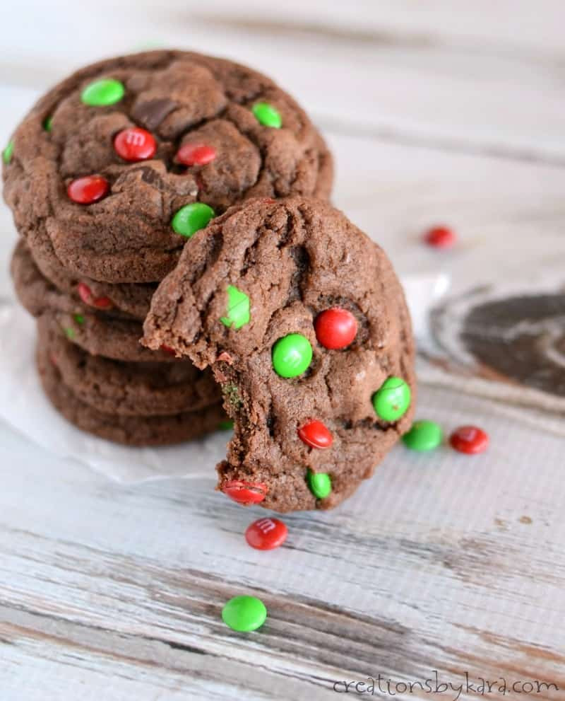 Mm Christmas Cookies
 M&M Chocolate Christmas Cookies Creations by Kara