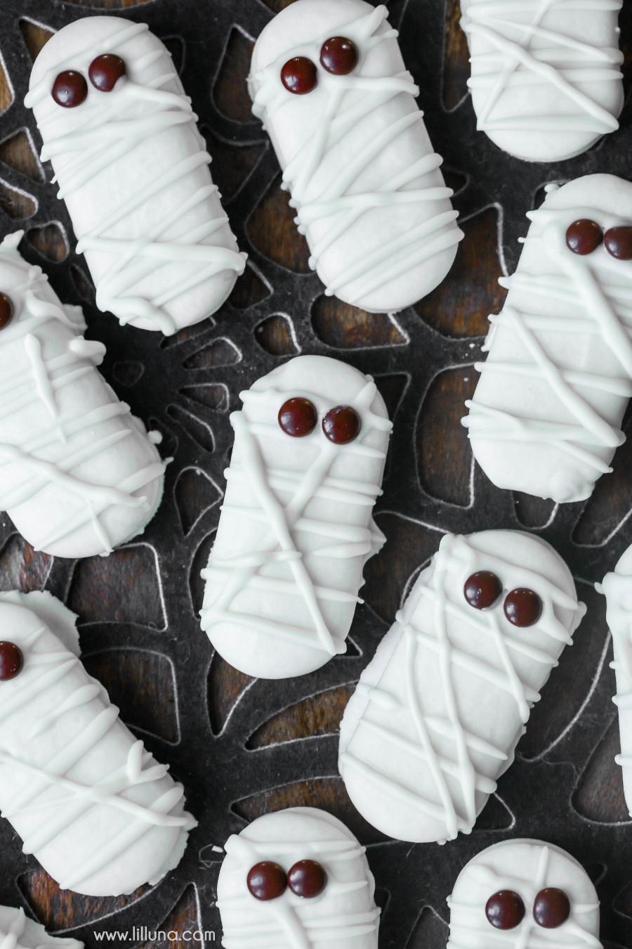 Mummy Cookies For Halloween
 Mummy Cookies Lil Luna