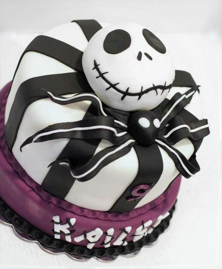 Nightmare Before Christmas Birthday Cake
 30 best images about Jack Skellington cakes on Pinterest