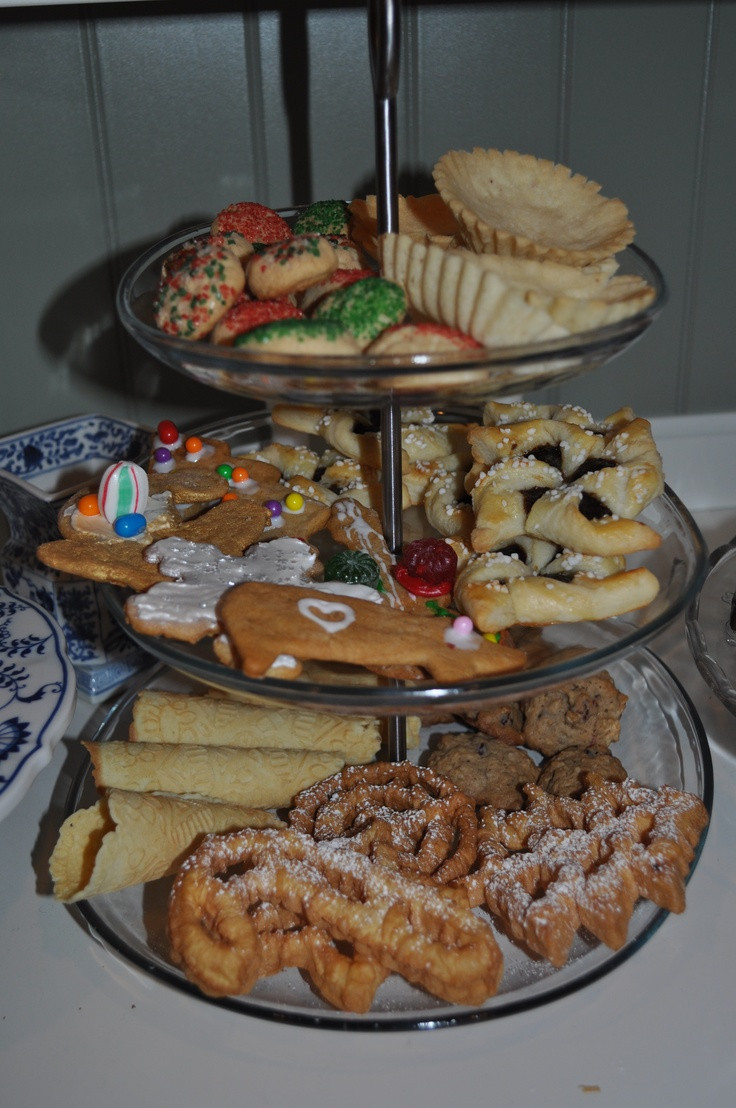 Norwegian Christmas Desserts
 Nice display of Scandinavian Christmas cookies