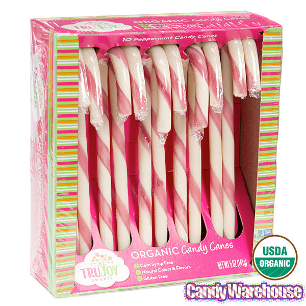 Organic Christmas Candy
 Organic Peppermint Candy Canes 10 Piece Box