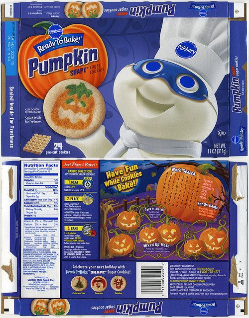 Pillsbury Halloween Cookies Walmart
 Pillsbury Ready to Bake Pumpkin Shape Sugar Cookies box