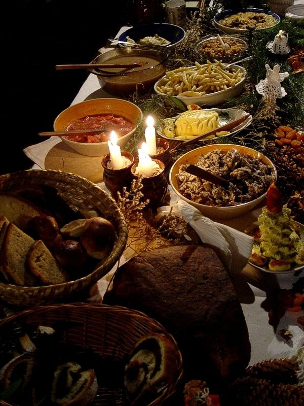 Polish Christmas Eve Dinner
 "Wigilia traditional Christmas Eve supper in Poland