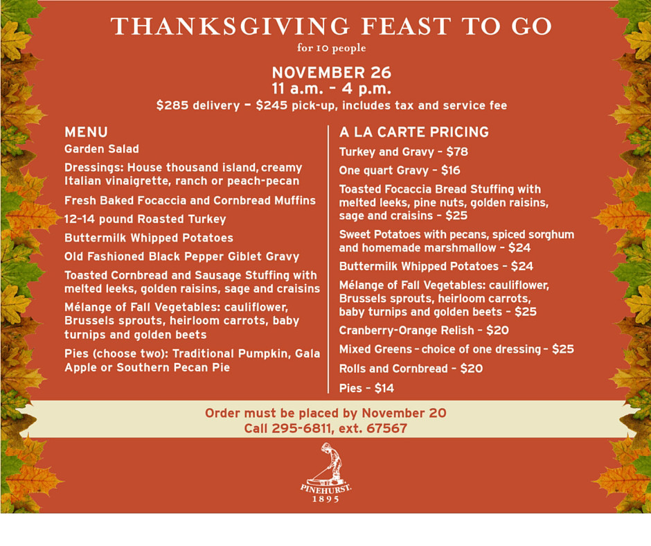 Pre Cooked Thanksgiving Dinner
 Order a Pre Cooked Thanksgiving 2015 Meal in Moore County