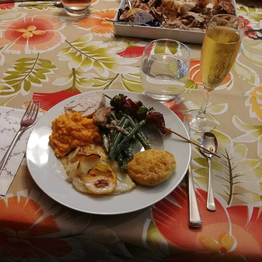 Pre Cooked Thanksgiving Dinner
 Daughter cooked fantastic Thanksgiving dinner by lestnill