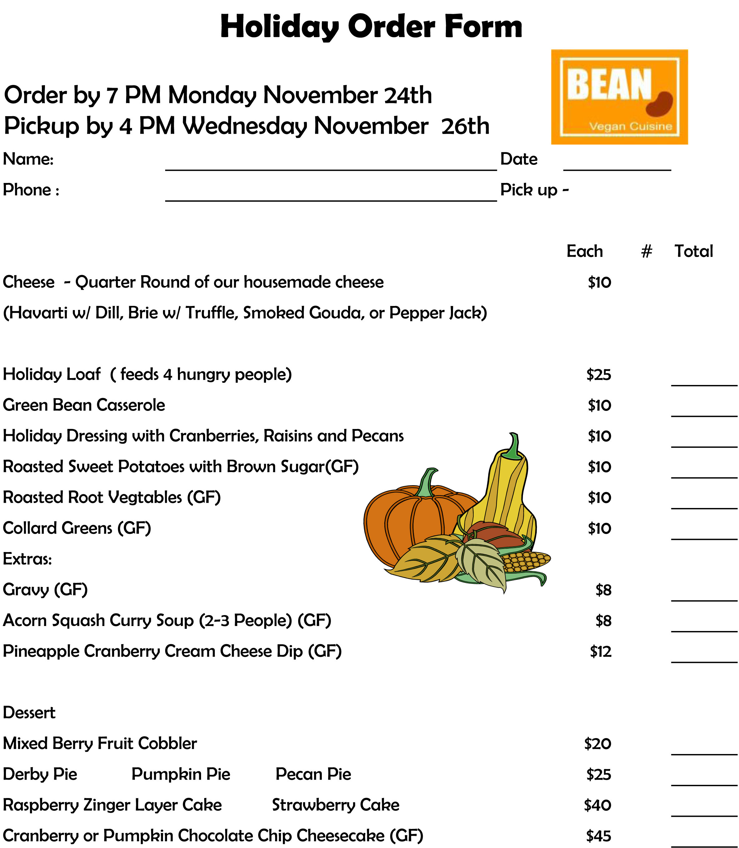 Pre Order Thanksgiving Turkey
 Vegan Thanksgiving Options in Charlotte Part II Bean