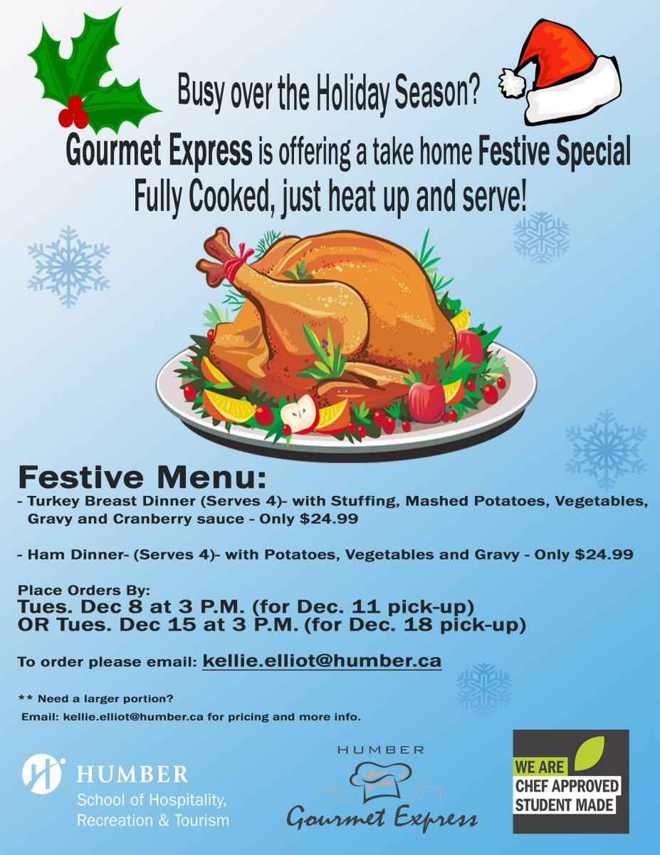 Precooked Thanksgiving Dinner
 Order Pre Cooked Holiday Meals from Gourmet Express