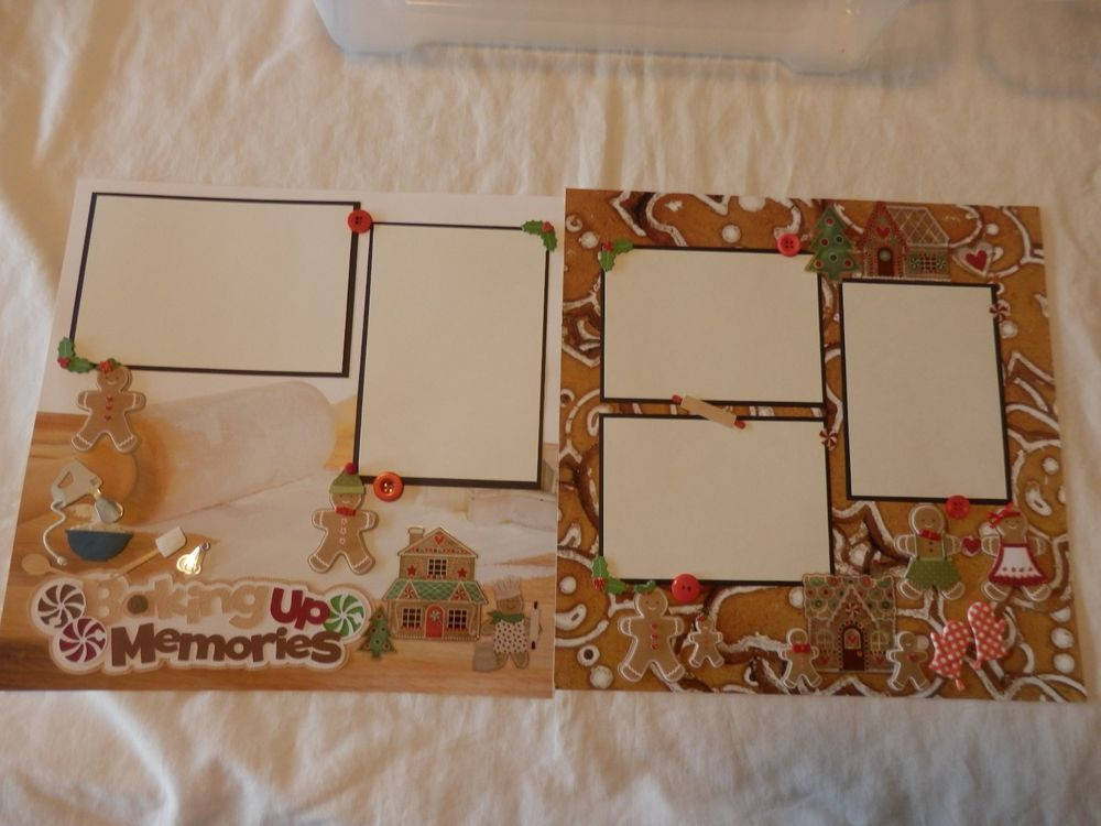 Premade Christmas Cookies
 12x12 premade scrapbook layout Baking holiday Christmas