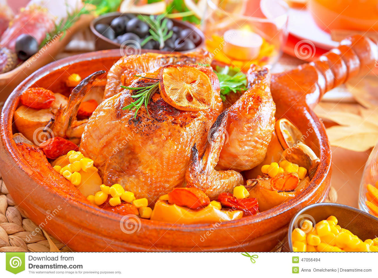 Prepared Turkey Dinners For Thanksgiving
 Delicious Prepared Thanksgiving Turkey Stock Image