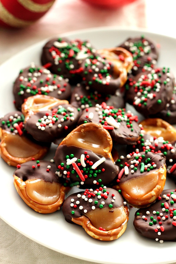 Pretzel Christmas Cookies
 Easy Chocolate Caramel Pretzel Bites Recipe Crunchy