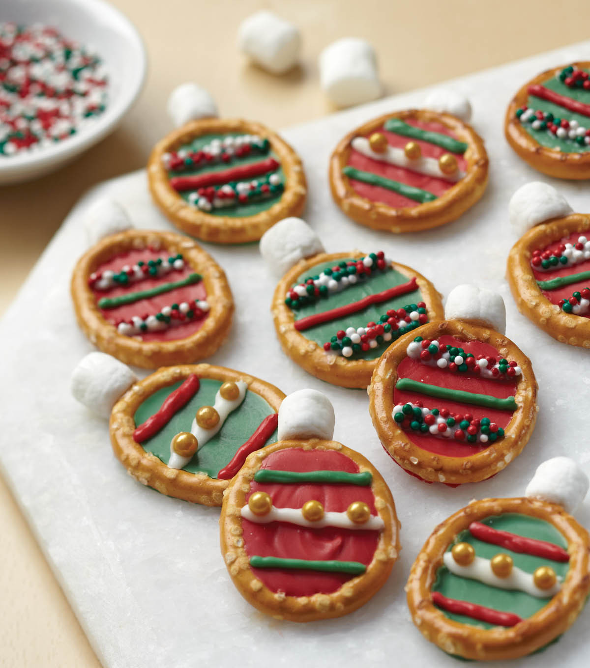 Pretzel Christmas Cookies
 Easy Christmas Ornament Pretzel Treats JoAnn