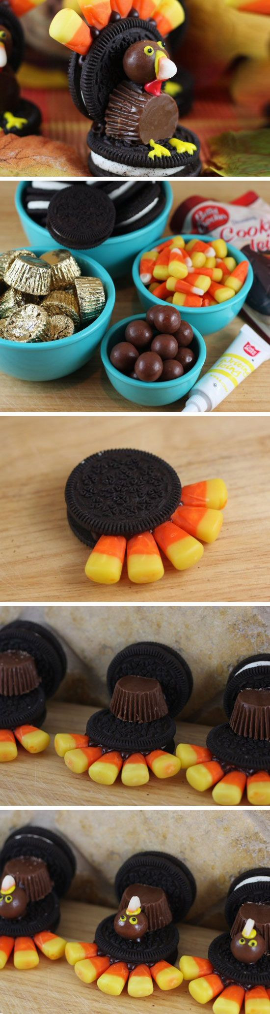 Quick And Easy Fall Desserts
 Oreo Turkeys