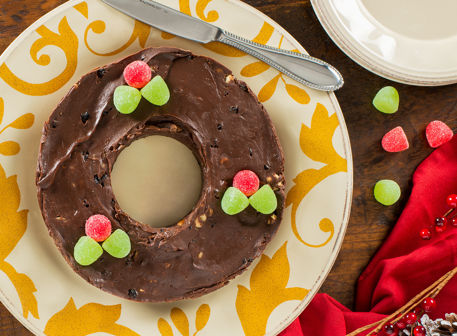 Rachael Ray Christmas Fudge Wreath
 Fabulous Five Minute Fudge Wreath Rachael Ray