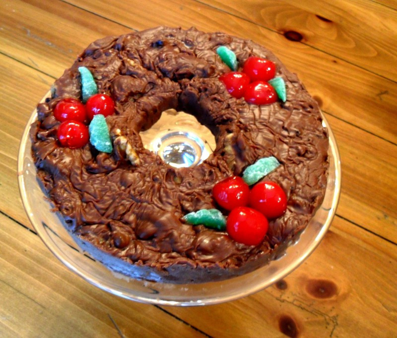 Rachael Ray Christmas Fudge Wreath
 Five Minute Fudge Wreath