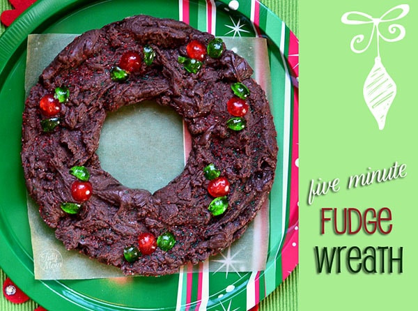 Rachael Ray Christmas Fudge Wreath
 Five Minute Fudge Wreath