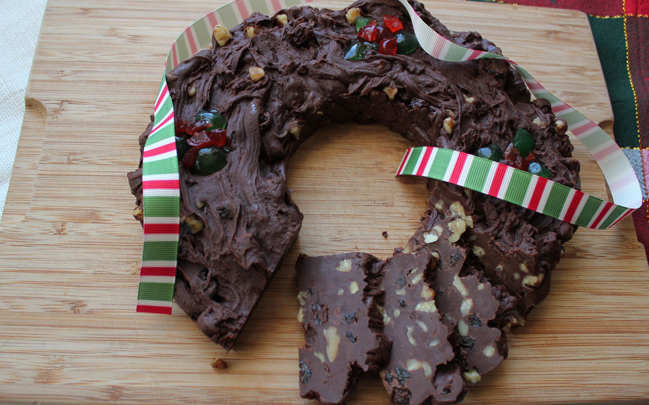 Rachael Ray Christmas Fudge Wreath
 5 Minute Fudge