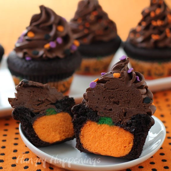 Recipes For Halloween Cupcakes
 Ultimate Cheesecake Stuffed Halloween Cupcakes Hungry