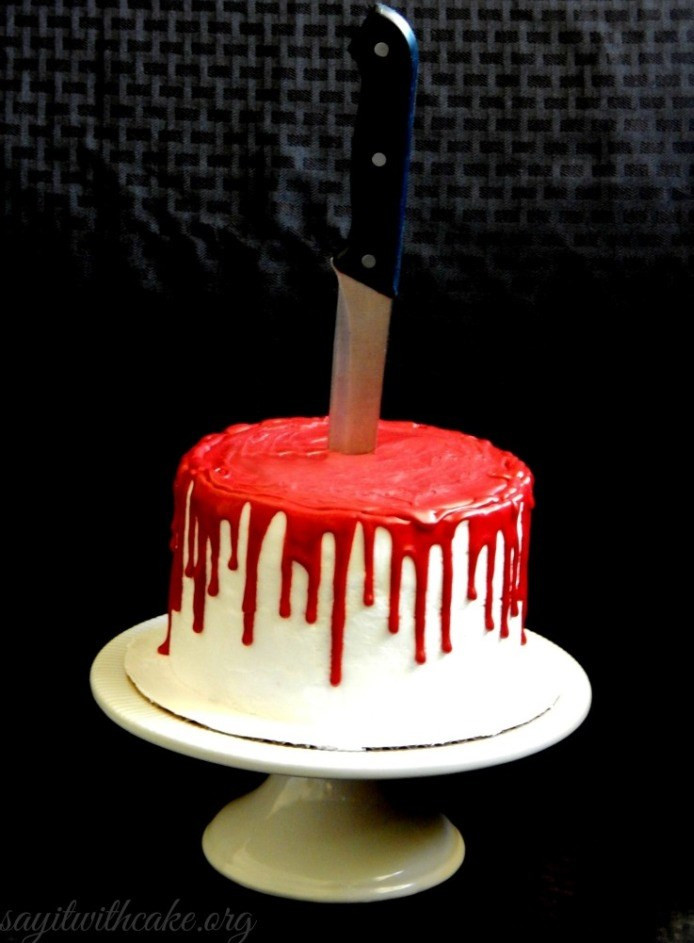 Red Velvet Halloween Cake
 Bloody Cake How To Make A Bloody Halloween Cake