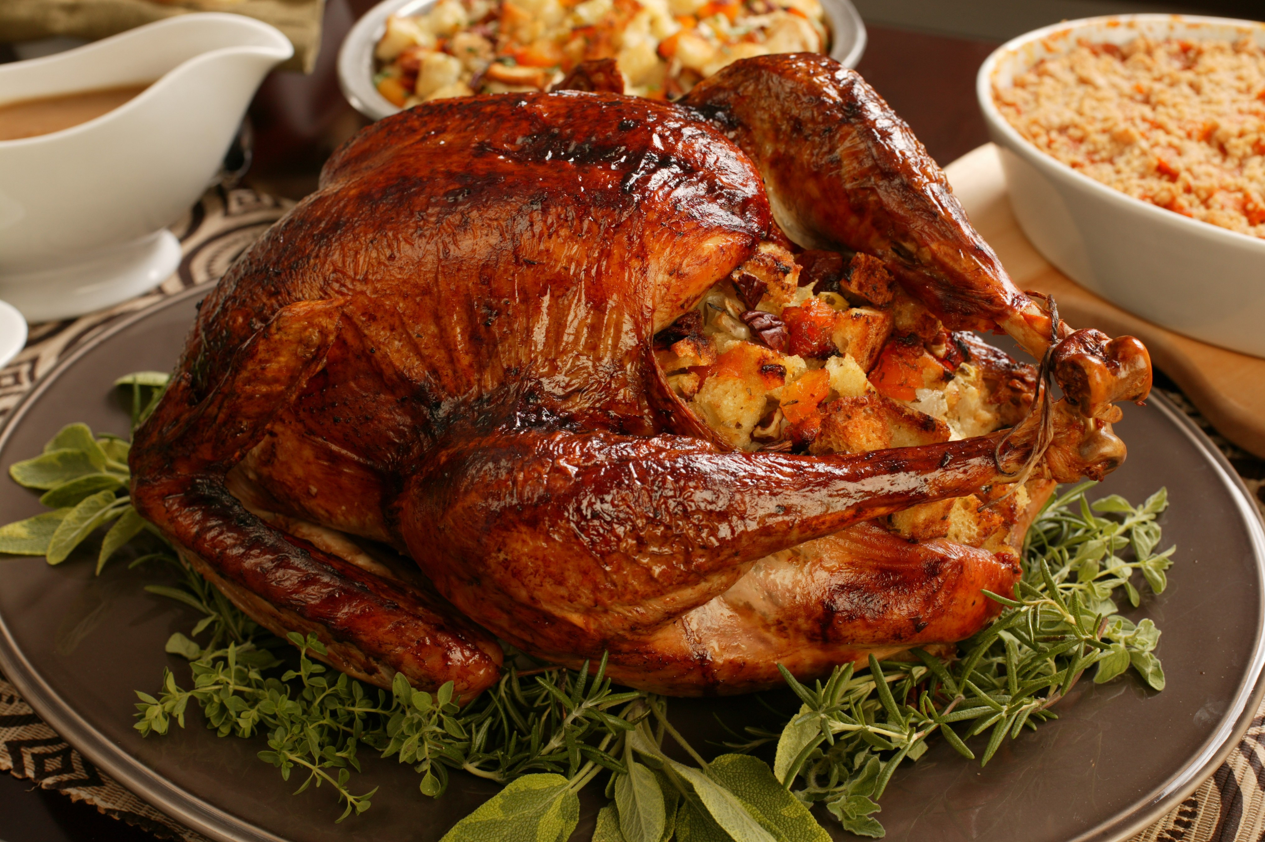 Roasted Thanksgiving Turkey
 Classic Roast Turkey With Herbed Stuffing and Old