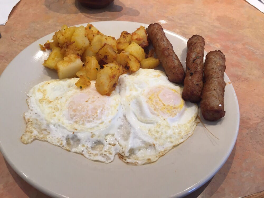 Rogers Hot Dogs Fall River
 2 eggs over easy sausage links homefries Yelp