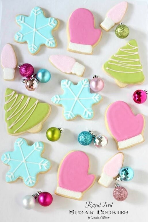 Royal Iced Christmas Cookies
 Royal Iced Sugar Cookies fbcookieswap Spoonful of Flavor