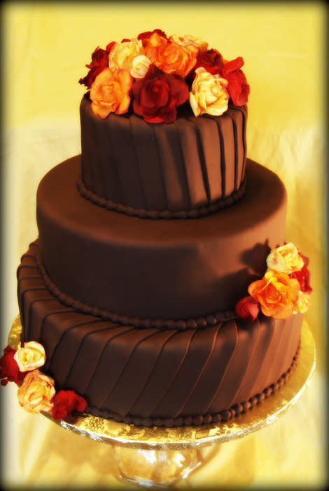 Simple Fall Wedding Cakes
 Simple Fall Wedding Cake cake by BeckysSweets CakesDecor
