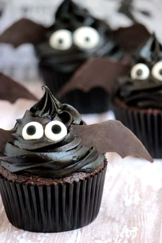 Simple Halloween Cupcakes
 Easy Bat Cupcakes A Cedar Spoon