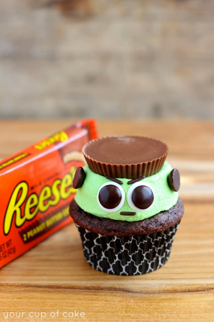 Simple Halloween Cupcakes
 Reese s Frankenstein Cupcakes Your Cup of Cake