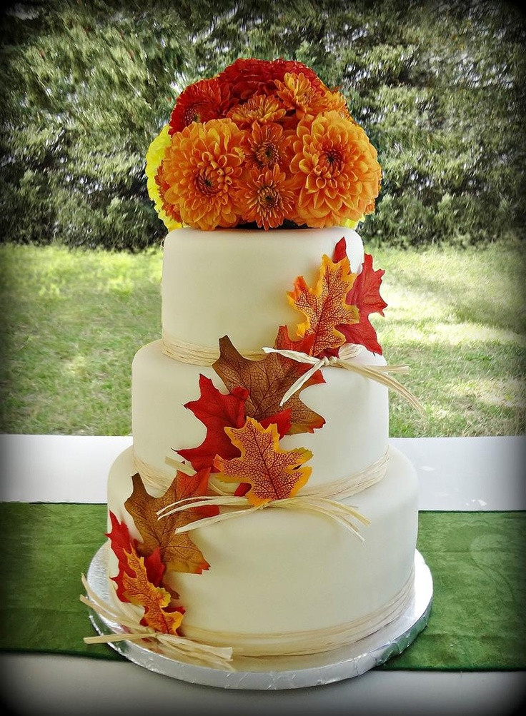 Small Fall Wedding Cakes
 137 best images about Fall Wedding Cakes on Pinterest