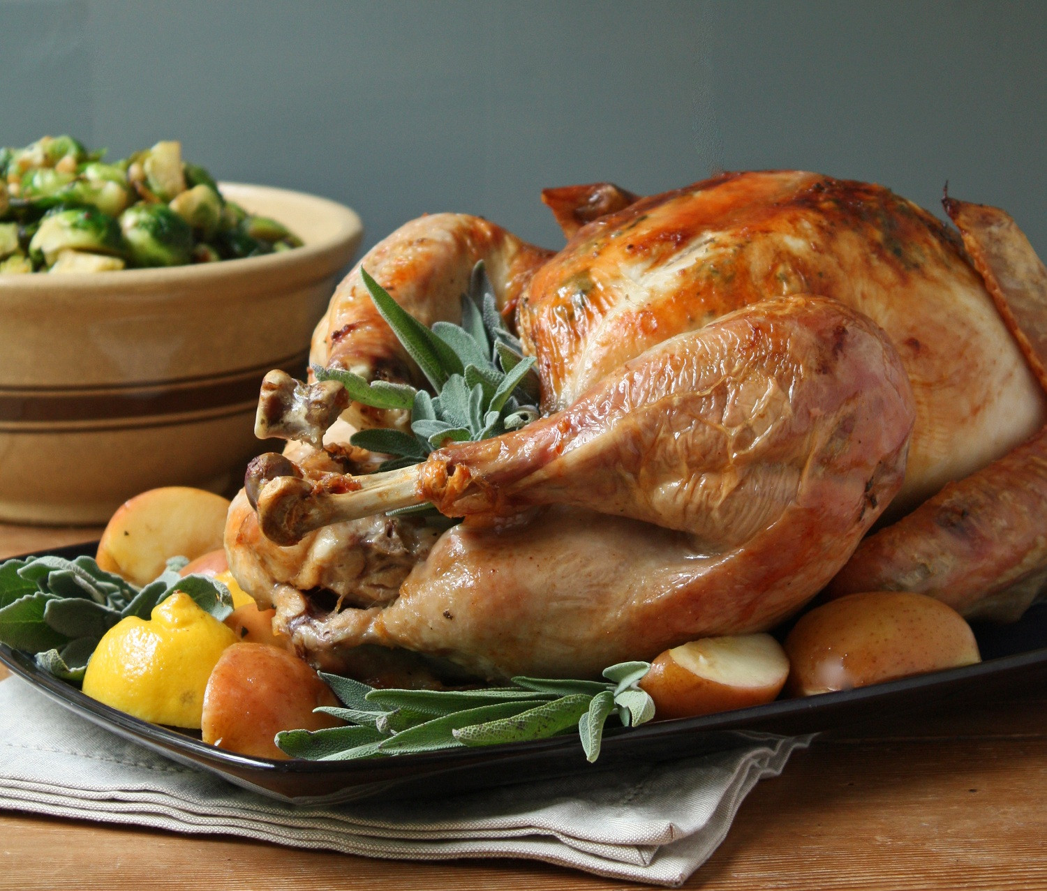 Small Thanksgiving Turkey
 Easy Roasted Turkey w Sage Butter