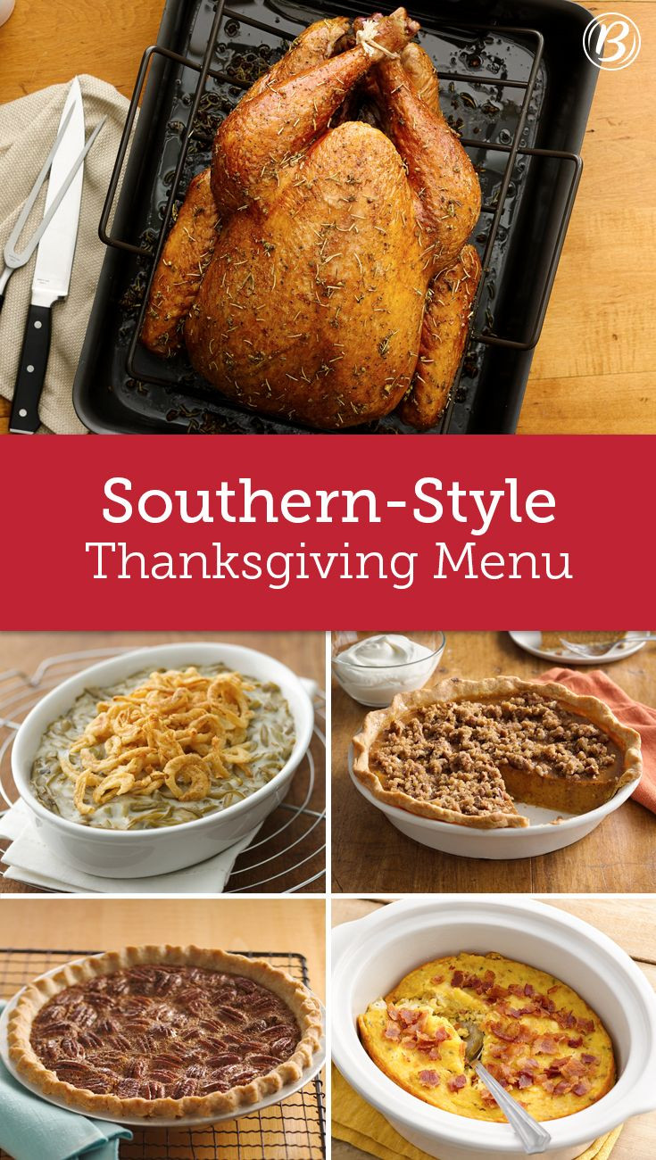 Southern Thanksgiving Dinner Menu
 Southern Style Thanksgiving Menu