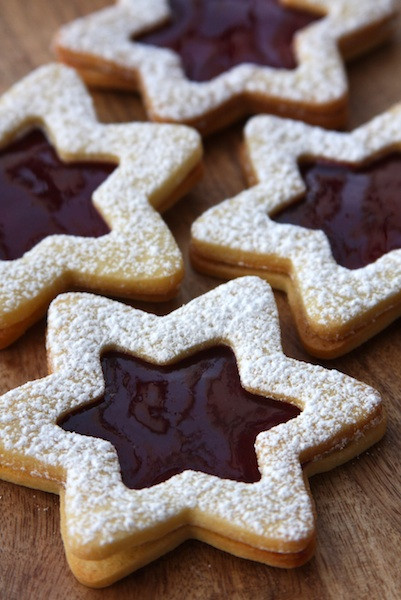 Star Christmas Cookies
 Linzer Cookie Stars