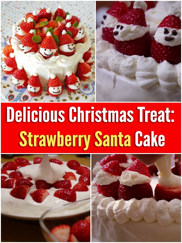 Strawberry Christmas Cake
 Delicious Christmas Treat Strawberry Santa Cake DIY