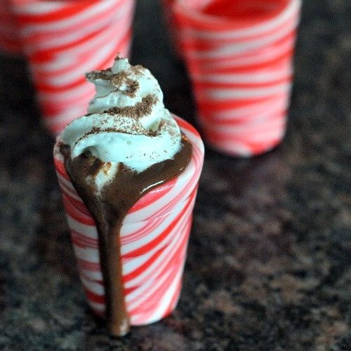 Tastes Like Candy Canes At Christmas
 hot chocolate peppermint shots yes that is a candy cane