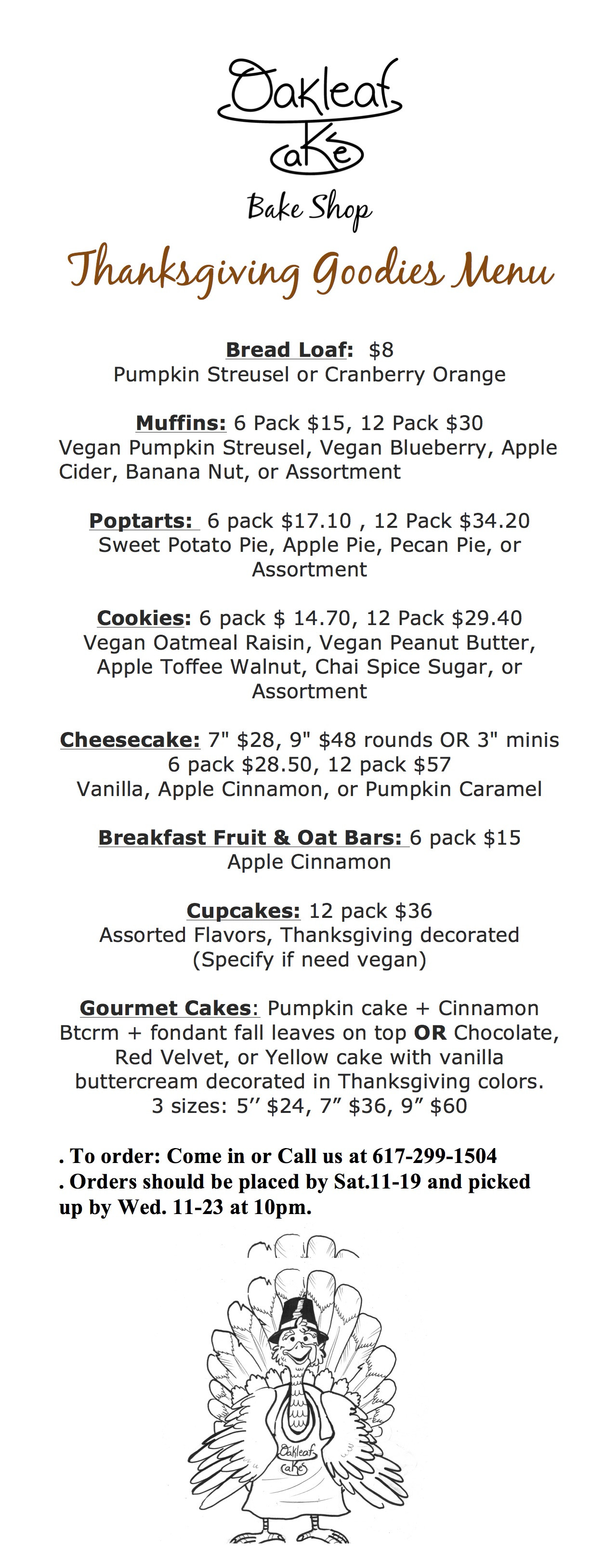 Thanksgiving Breakfast Menu
 Thanksgiving Goo s Menu