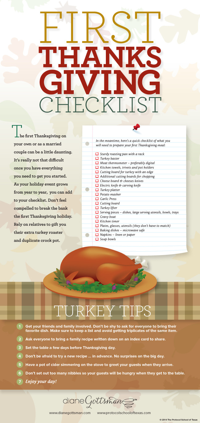 Thanksgiving Dinner Checklist
 A Thanksgiving Dinner Checklist Diane Gottsman National