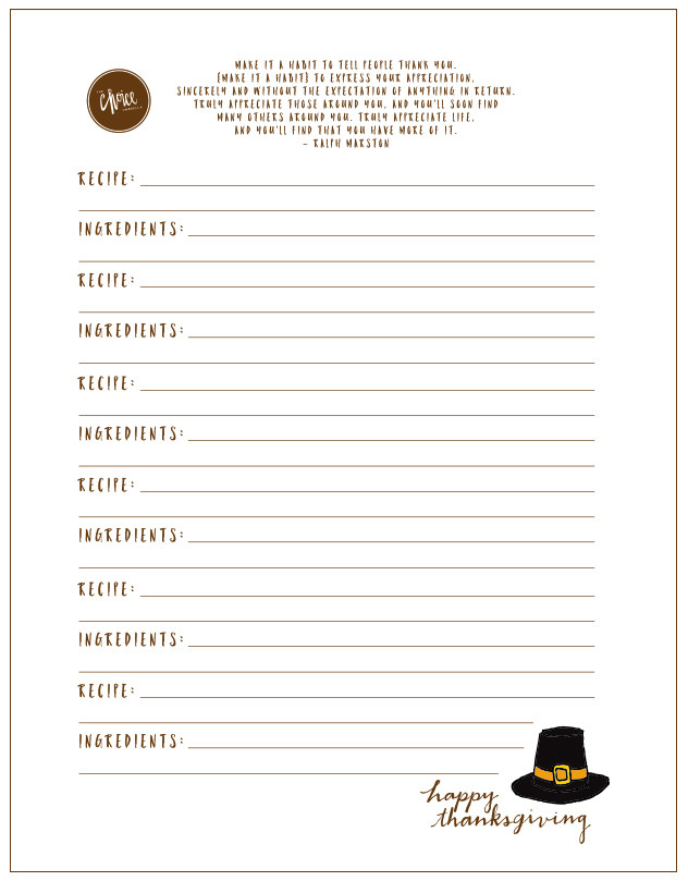 Thanksgiving Dinner Checklist
 Free Printable Thanksgiving Checklist and Place Cards