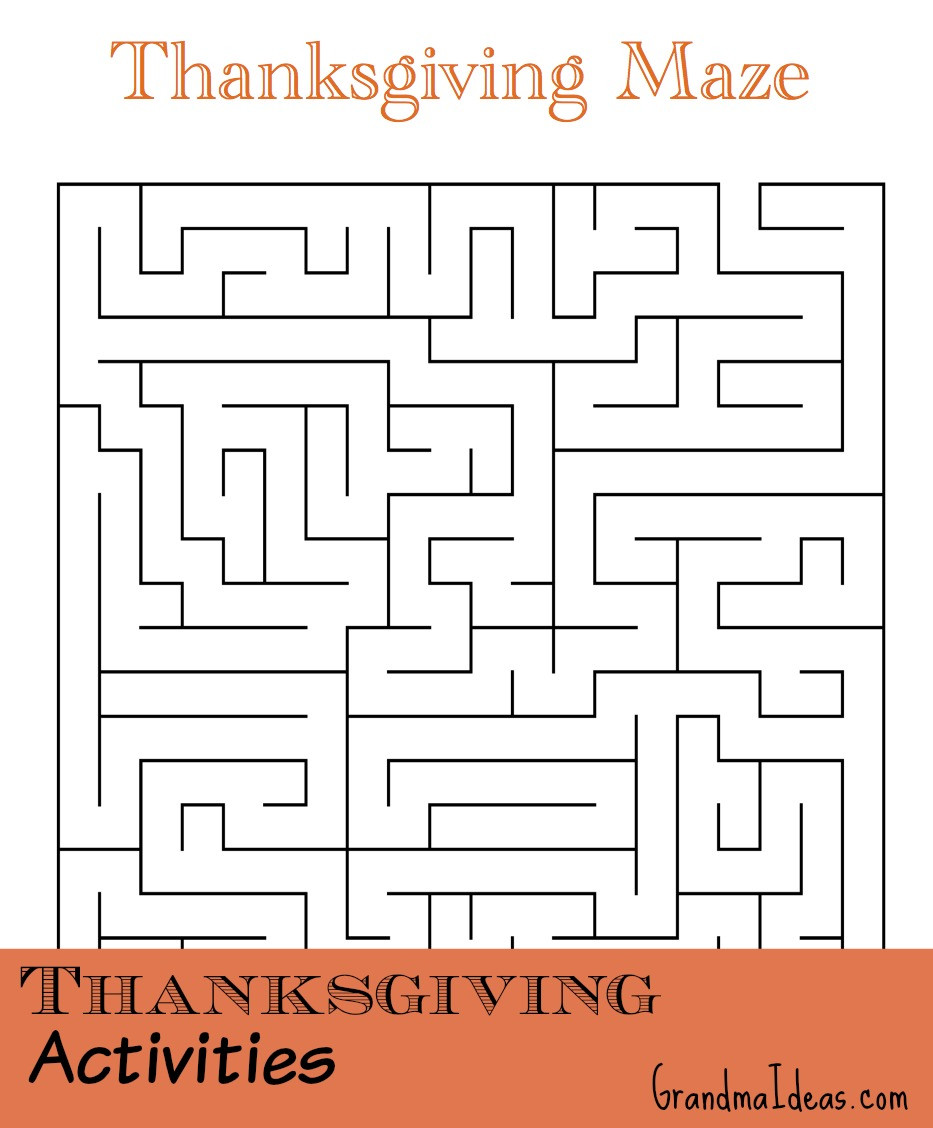 Thanksgiving Dinner Word Whizzle Search
 Thanksgiving Activities Grandma Ideas