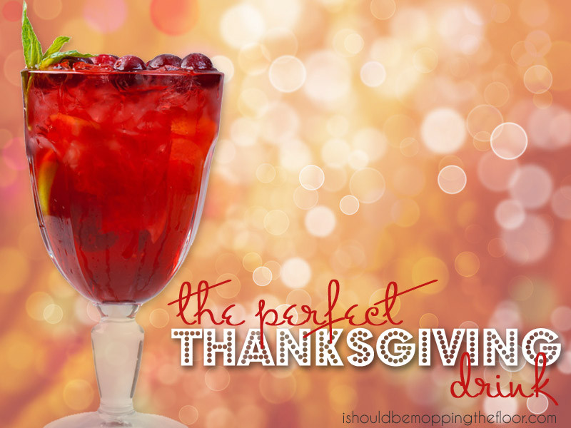 Thanksgiving Drinks Ideas
 i should be mopping the floor The Perfect Thanksgiving