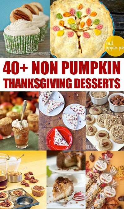 Thanksgiving Pumpkin Desserts
 Over 40 Non Pumpkin Thanksgiving Desserts Bites From Other