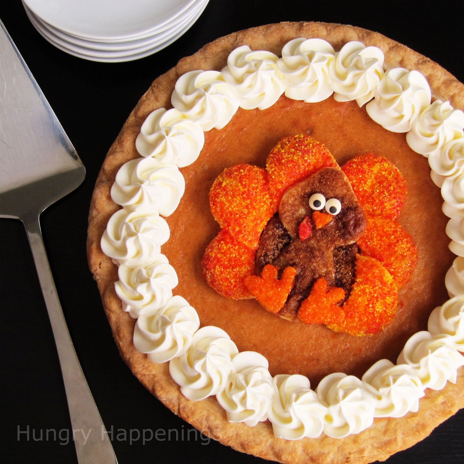 Thanksgiving Pumpkin Pie
 Decorated Pumpkin Pie Festive Thanksgiving Dessert