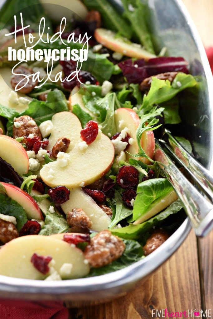 Thanksgiving Salads 2019
 Holiday Honeycrisp Salad full of flavor and texture