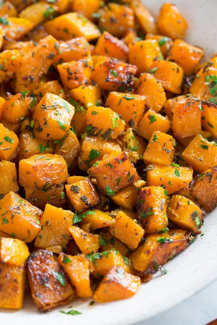 Thanksgiving Side Dishes 2019
 Roasted Butternut Squash with Garlic and Herbs