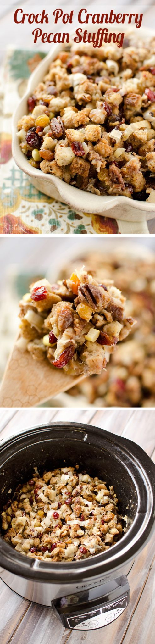 Thanksgiving Side Dishes Slow Cooker
 Crock Pot Cranberry Pecan Stuffing