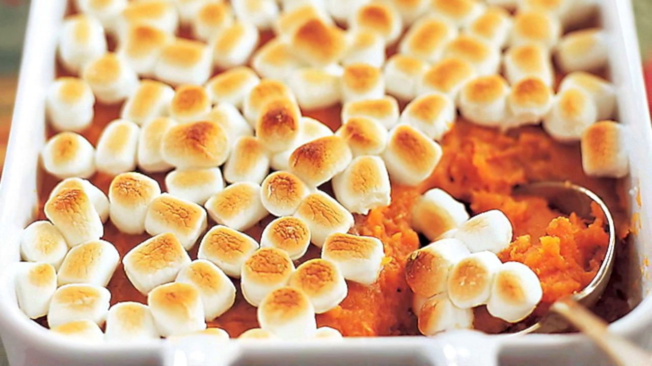 Thanksgiving Sweet Potatoes With Marshmallows
 Thanksgiving SWEET POTATO Casserole with Marshmallows